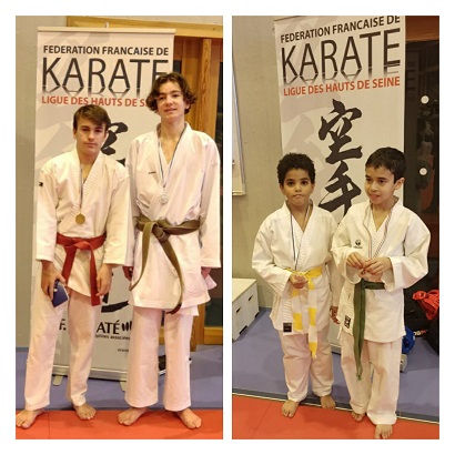 Tournoi des 36 Communes Flavian 2ème en Junior -55kg/ Maxime 1er en Minime -65Kg/ Luis et Dawoud 1er et 2ème en Benjamin -30Kg